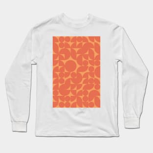 Hotdog Colored Geometric Pattern - Shapes #9 Long Sleeve T-Shirt